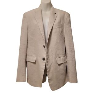 Zara Linen Blend Blazer Oatmeal Sz.2-4